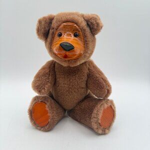 FTD Collector's Series Wood Face & Feet Jointed Teddy Bear 10" Stuffed Plush